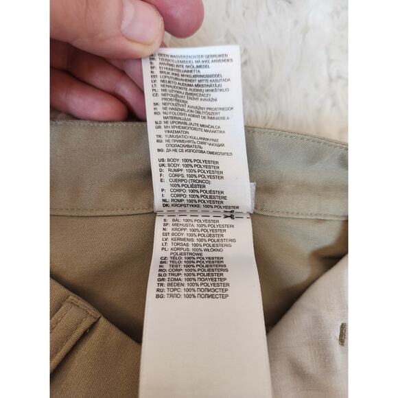 Adidas Clima Lite Mens Beige Solid Straight Leg Khaki Pants Size 32X30 - Picture 4 of 7